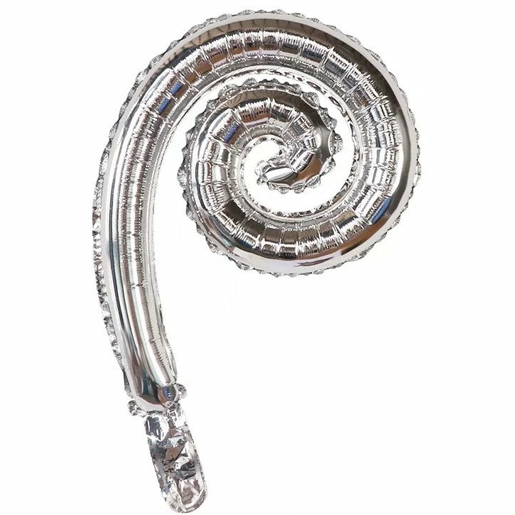 16" Μπαλόνι ασημί Swirling - σαλιγκάρι