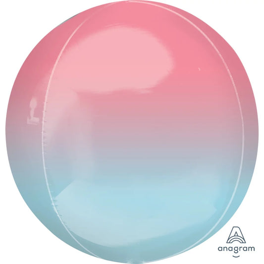 16" Μπαλόνι Ombre παστέλ Λιλά & γαλάζιο