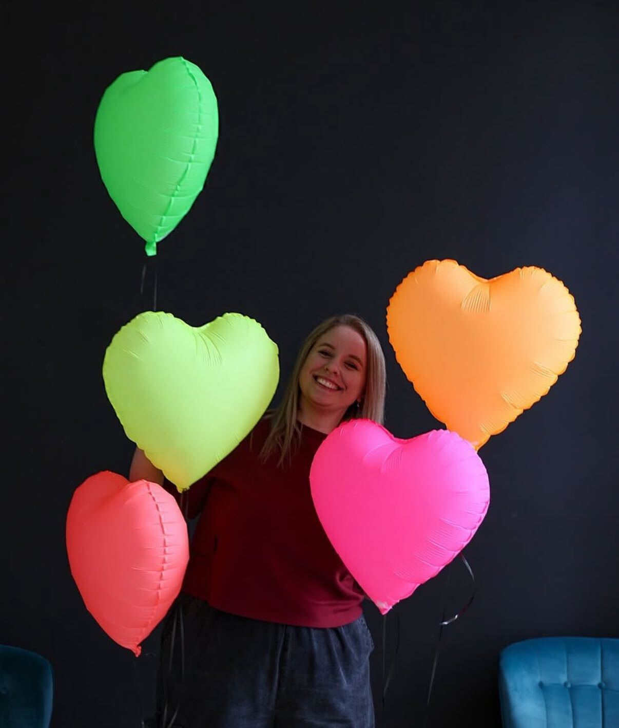 17'' Μπαλόνι Neon Φούξια Καρδιά