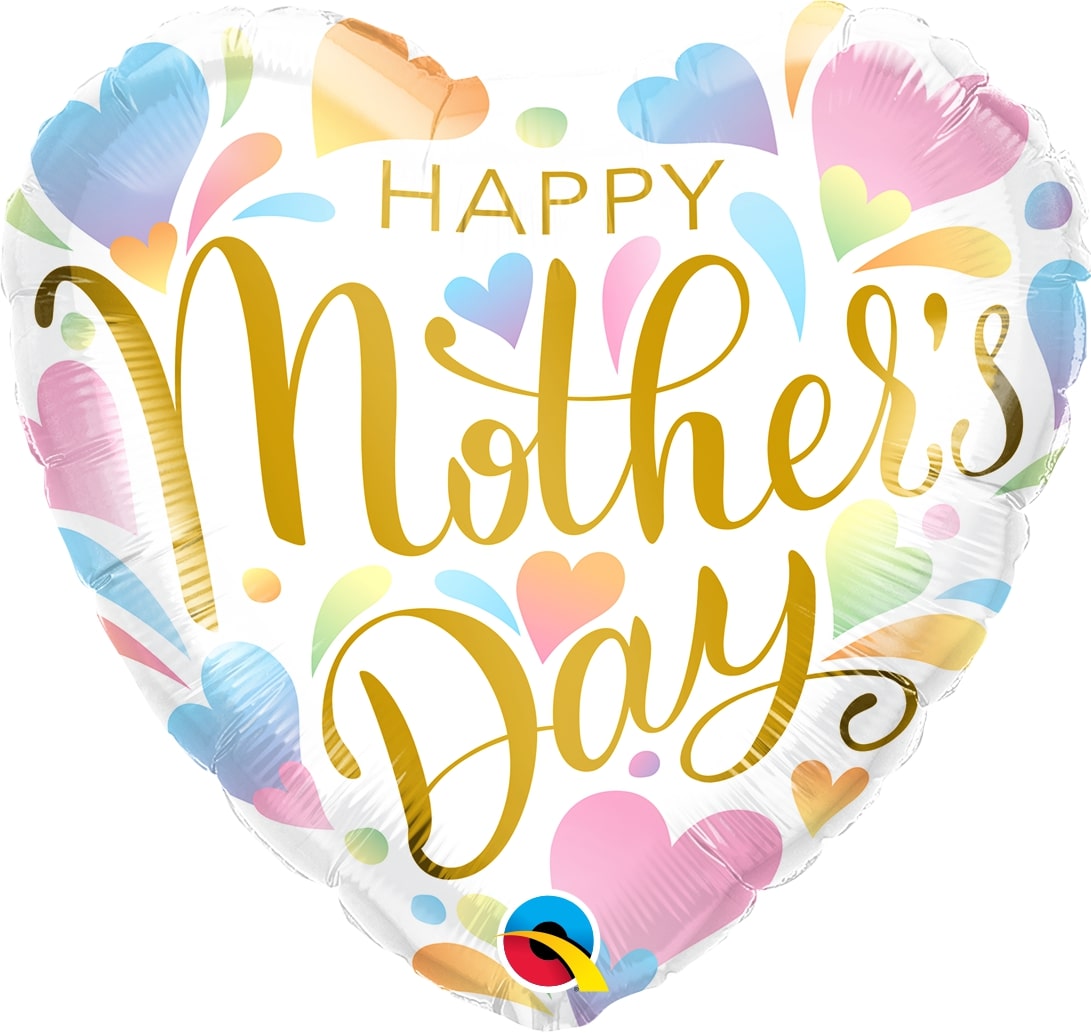 Μπαλόνι Φοιλ 18 Mother's Day Pastel Hearts / 45 εκ