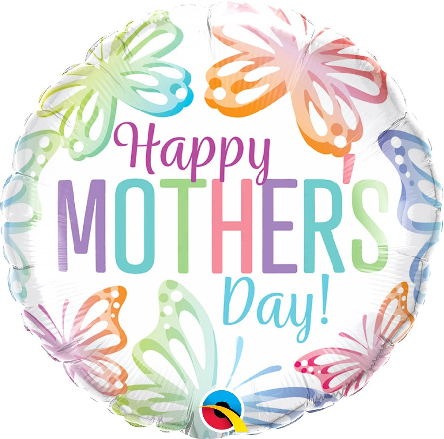 Μπαλ. Φοιλ 18 Mothers Day Pastel Butterflies / 46εκ