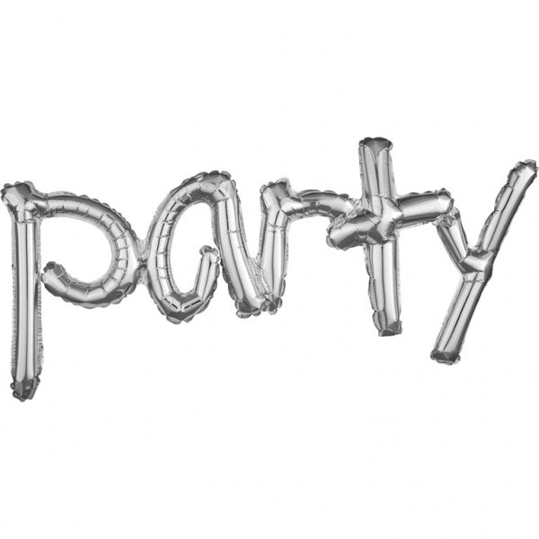 Μπαλόνι Γράμματα Party Ασημί