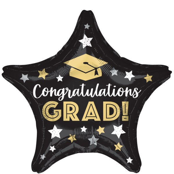 17" Μπαλόνι Αποφοίτησης Αστέρι "Congratulations Grad"