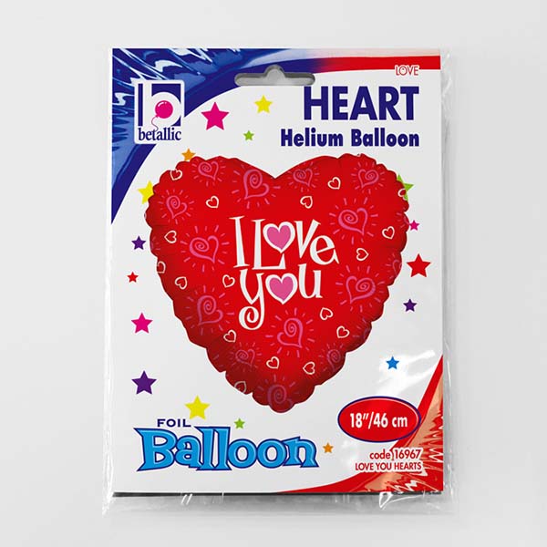 18” Μπαλόνι αγάπης μικρές καρδιές ‘Love You’