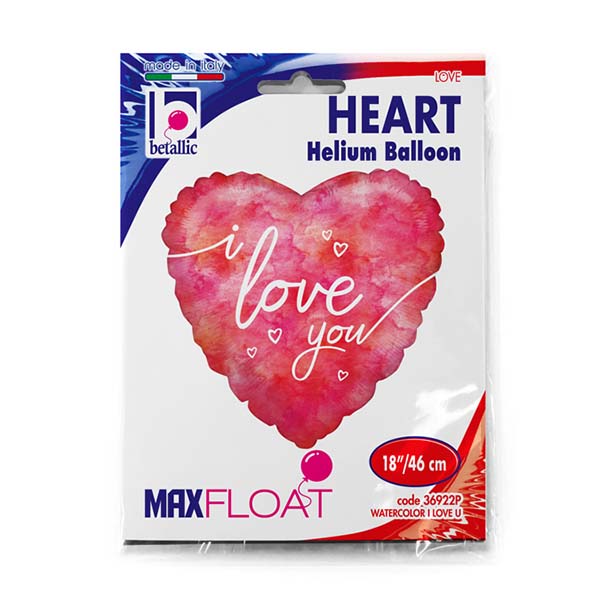 18'' Μπαλόνι αγάπης νερομπογιά 'I Love You'