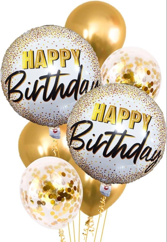 18'' Μπαλόνι Χρυσό Happy Birthday