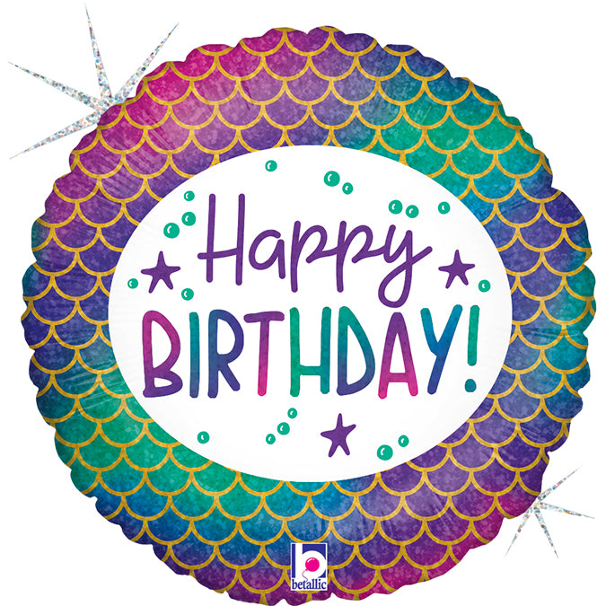 18'' Μπαλόνι Glitter Mermaid Birthday