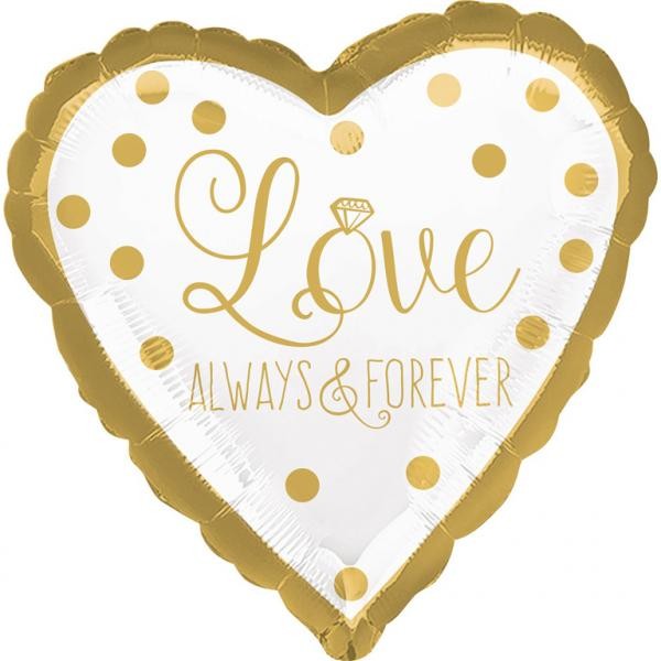 18'' Μπαλόνι Καρδιά 'Love always & forever'