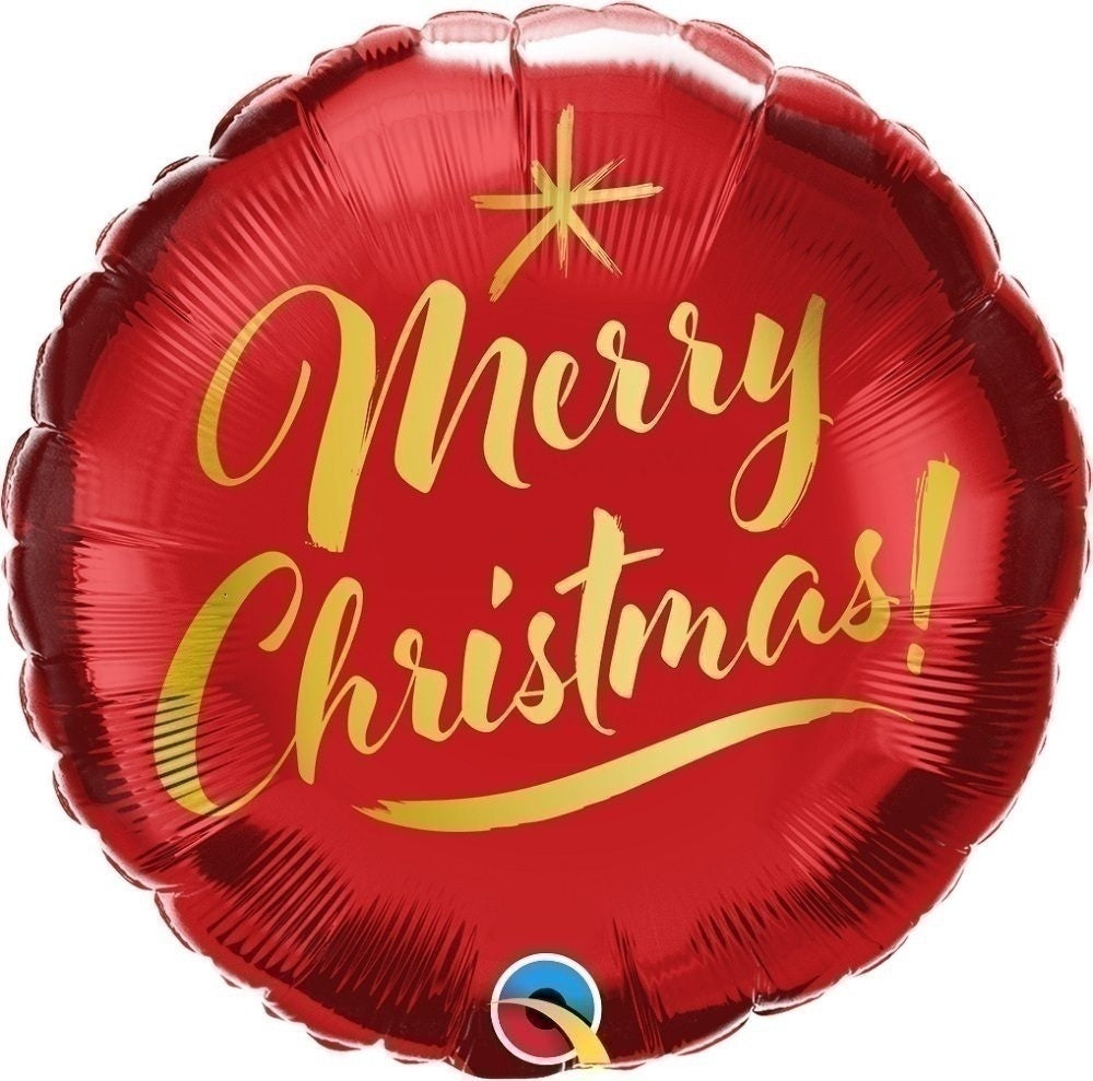 18'' Μπαλόνι Κόκκινο Merry Christmas Gold Script