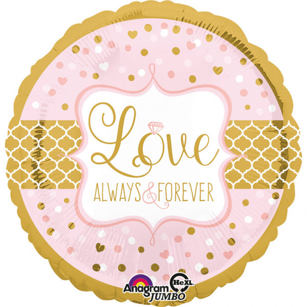 Μπαλόνι Φοιλ Στρογγυλό Jumbo 28 Love Always & Forever