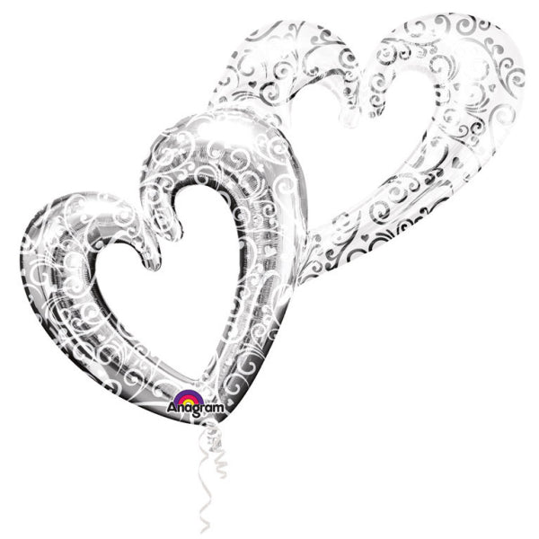 Μπαλόνι Φοιλ Σχήμα Καρδιά Multi Interlocking Hearts / 134 εκ x 91 εκ