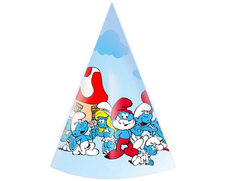 Καπελάκι πάρτυ Στρουμφάκια (4 τεμ)