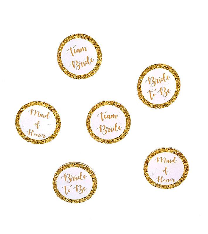 Κονκάρδες χρυσές για Bachelorette party (6 τεμ)