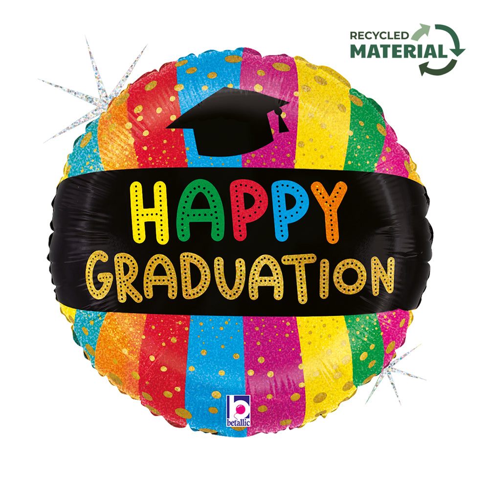 18" Μπαλόνι Αποφοίτησης Πολύχρωμο Holographic