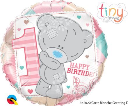 18" Μπαλόνι Αρκουδάκι 1st Birthday Girl