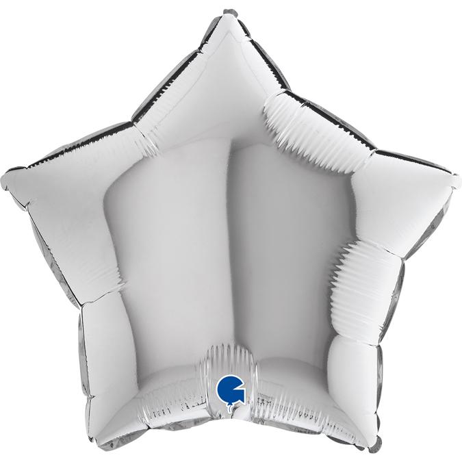 18" Μπαλόνι ασημί Αστέρι