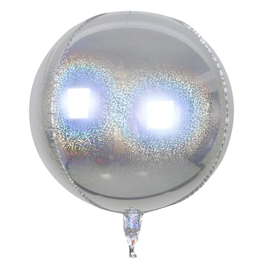 18" Μπαλόνι Ασημί σφαίρα 4D Holographic