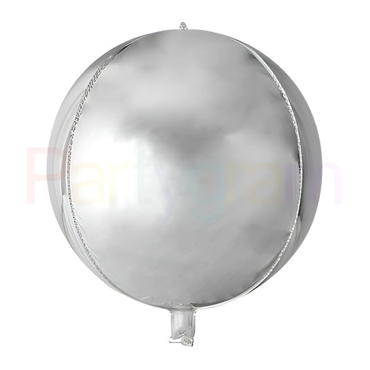 18" Μπαλόνι Ασημί σφαίρα 4D