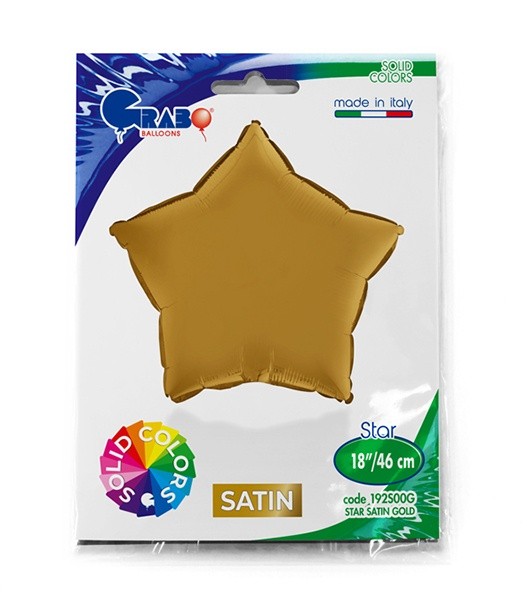 18" Μπαλόνι αστέρι σατέν χρυσό