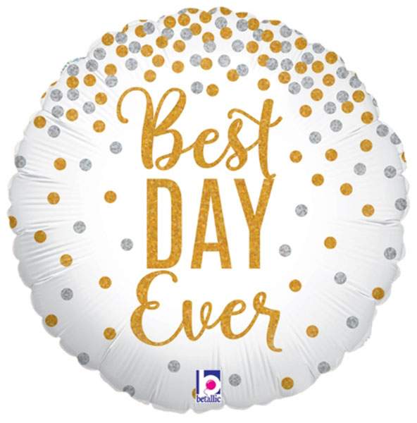 18" Μπαλόνι Best Day Ever γκλίτερ
