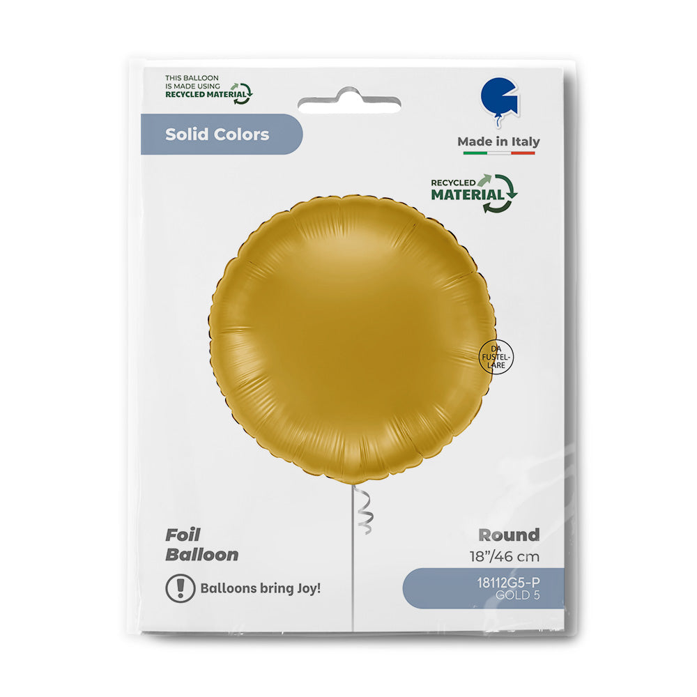 18" Μπαλόνι Χρυσό Στρογγυλό μεταλλικό
