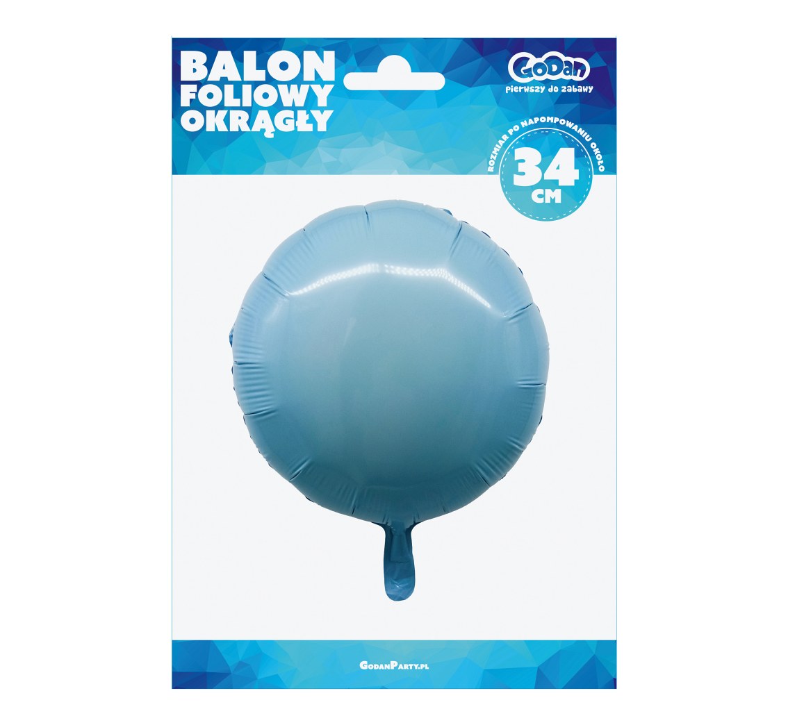 18" Μπαλόνι γαλάζιο Στρογγυλό