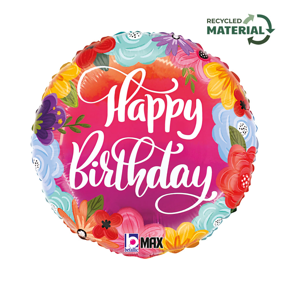 18" Μπαλόνι Γενεθλίων Ανοιξιάτικα Λουλούδια