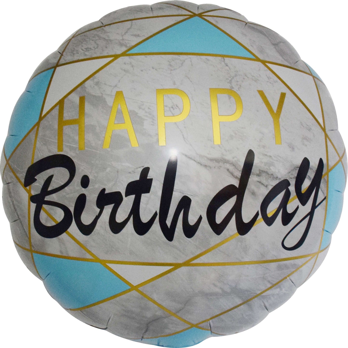 18″ Μπαλόνι Γενεθλίων Μάρμαρο Γαλάζιο