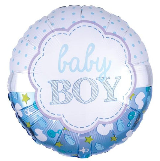 18" Μπαλόνι γέννησης Baby Boy μπλε