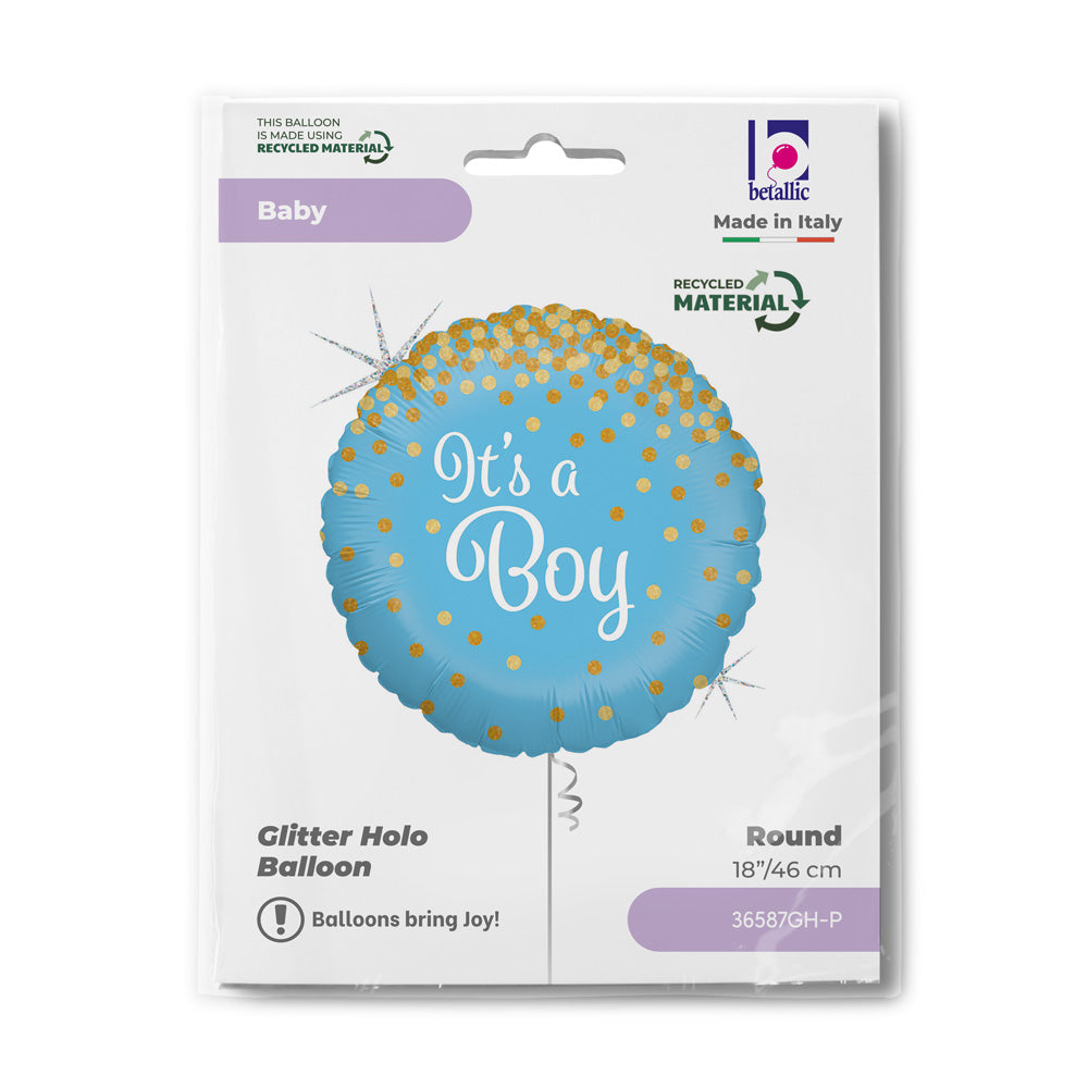 18" Μπαλόνι γέννησης It's a Boy glittering