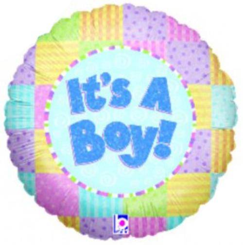 18" Μπαλόνι γέννησης It’s a Boy παστέλ