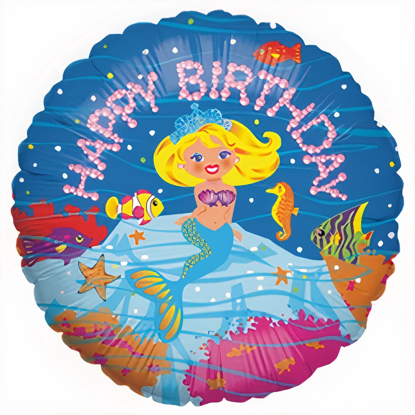 18" Μπαλόνι Γοργόνα Happy Birthday