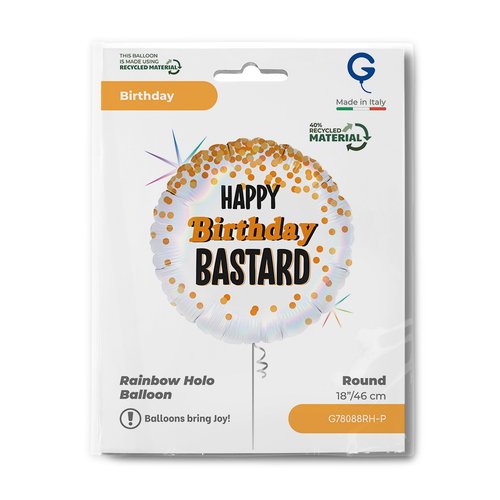 18" Μπαλόνι - Happy Birthday Bastard