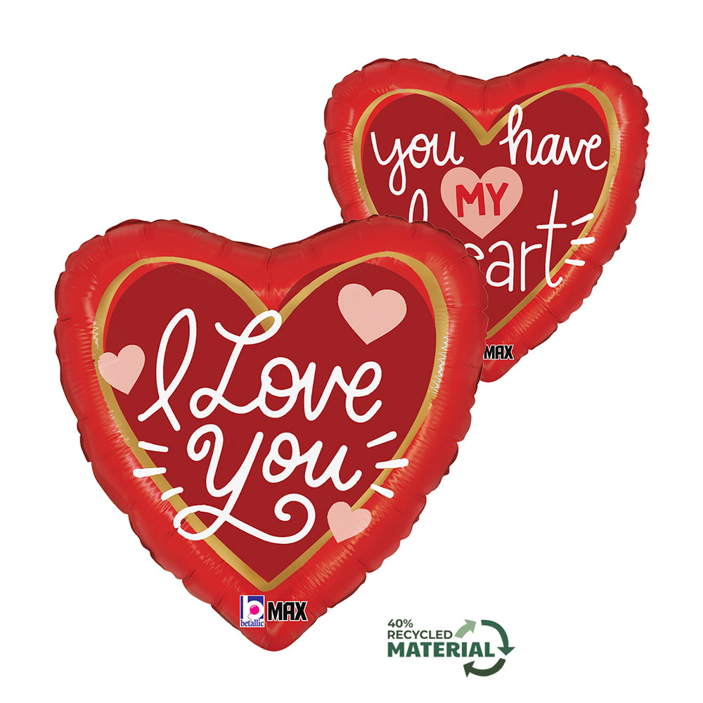 18" Μπαλόνι Καρδιά " Love messages"