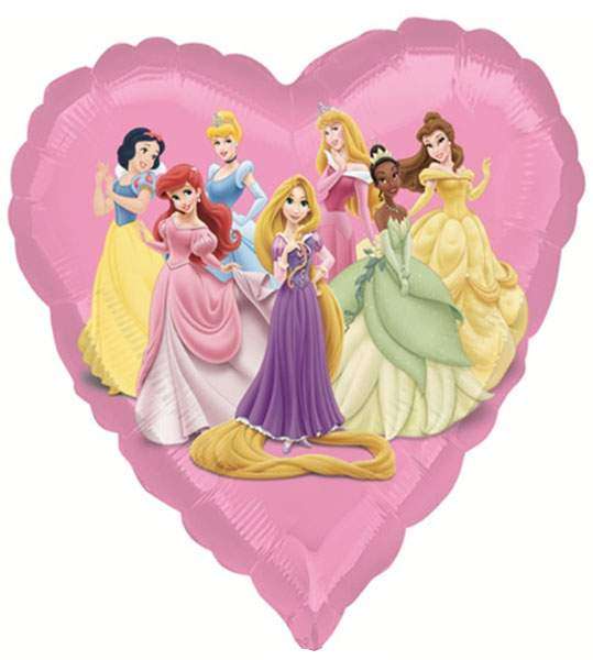 Μπαλόνι καρδιά Πριγκίπισσες Disney 18"