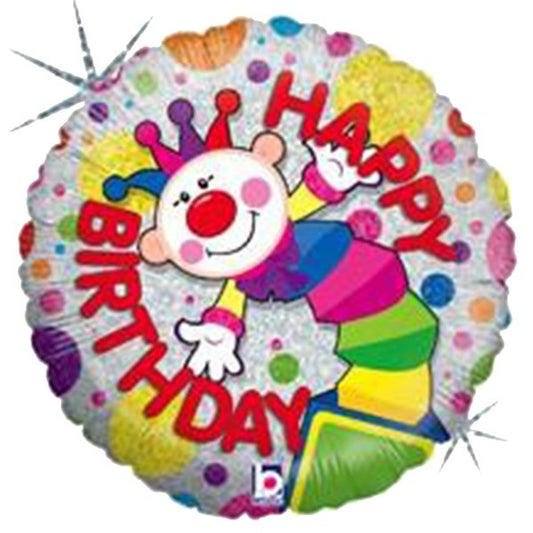 18" Μπαλόνι Κλόουν Happy Birthday