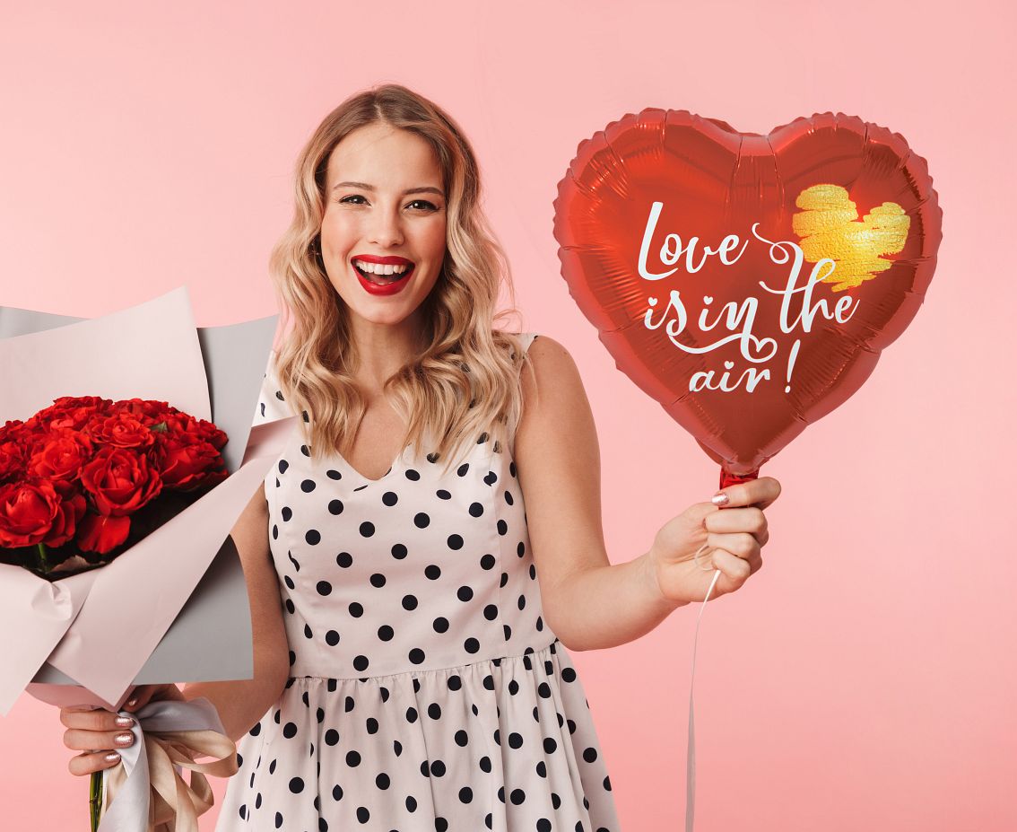 18" Μπαλόνι κόκκινη Καρδιά 'Love is in the Air'