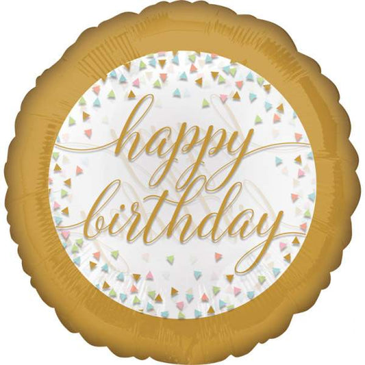 18" Μπαλόνι κομφετί Happy Birthday