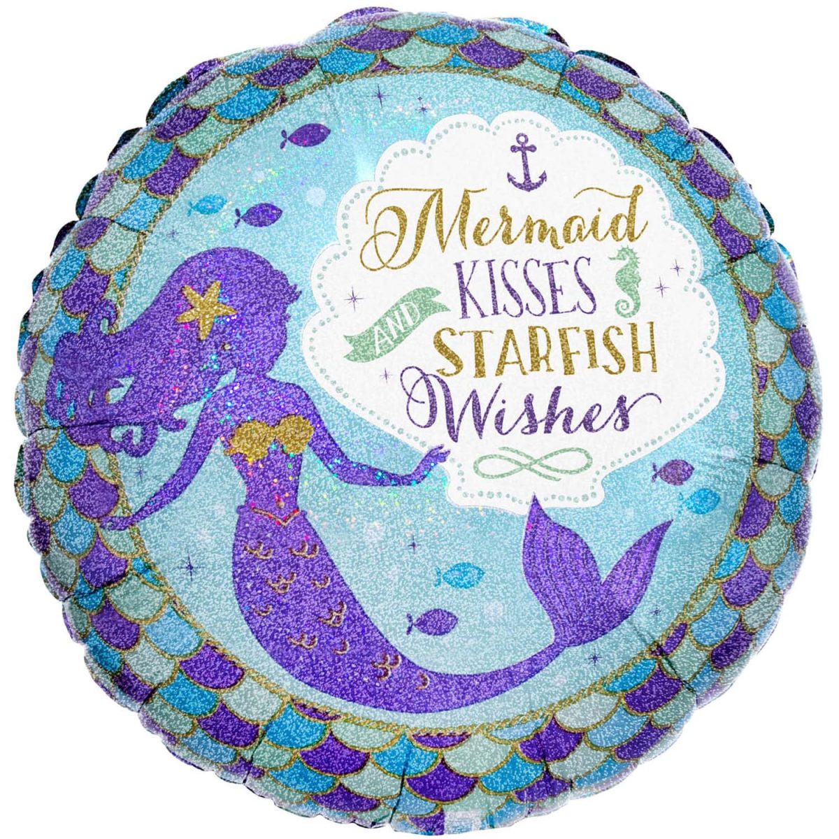 18" Μπαλόνι Mermaid Wishes & Kisses
