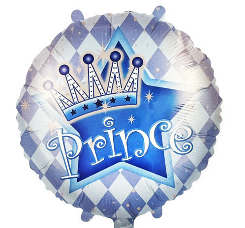 18" Μπαλόνι Prince με στέμμα