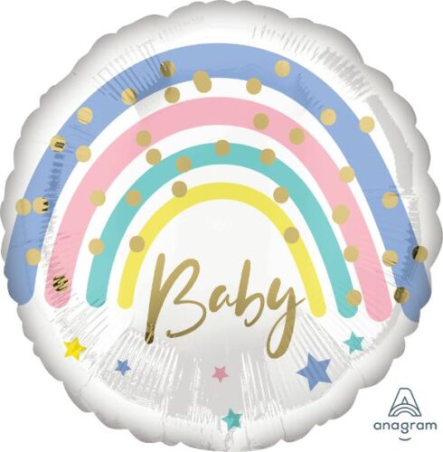 18" Μπαλόνι Rainbow Baby Παστέλ
