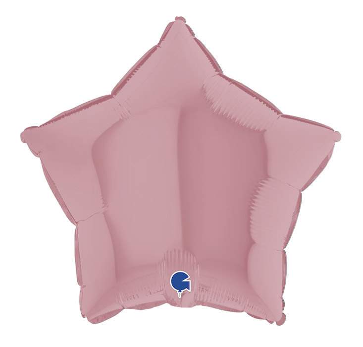 18" Μπαλόνι ροζ ματ αστέρι