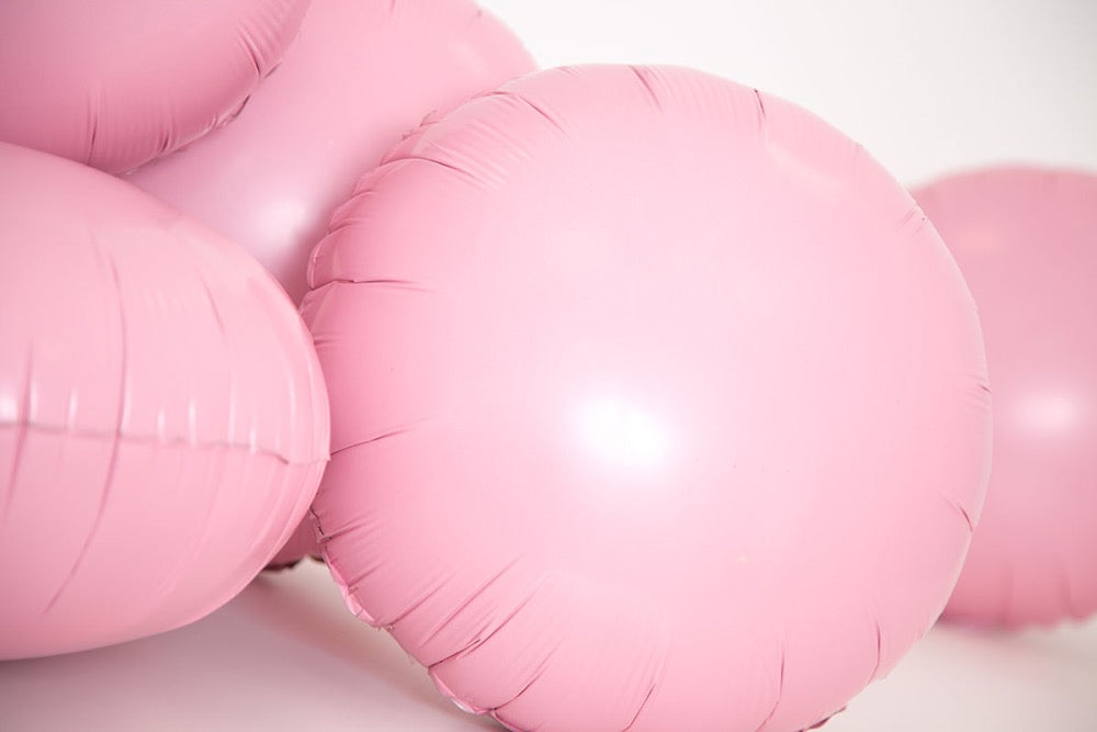 18" Μπαλόνι Ροζ ματ Στρογγυλό