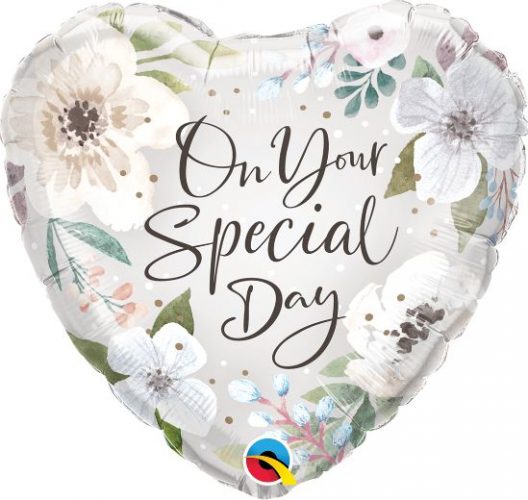 18" Μπαλόνι Special Day Λευκό Φλοράλ