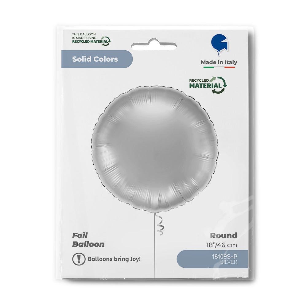 18" Μπαλόνι Στρογγυλό Ασημί