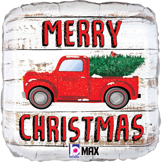 18" Μπαλόνι τετράγωνο Christmas Truck