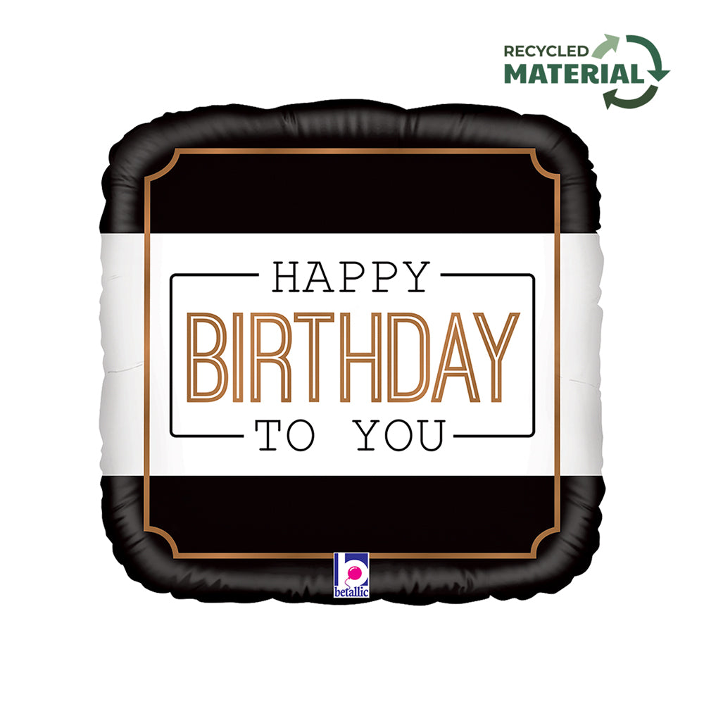 18" Μπαλόνι Τετράγωνο Classic Birthday
