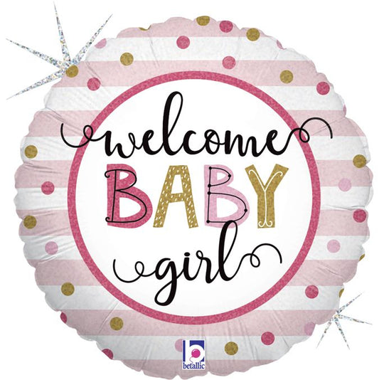 18" Μπαλόνι Welcome Baby Girl
