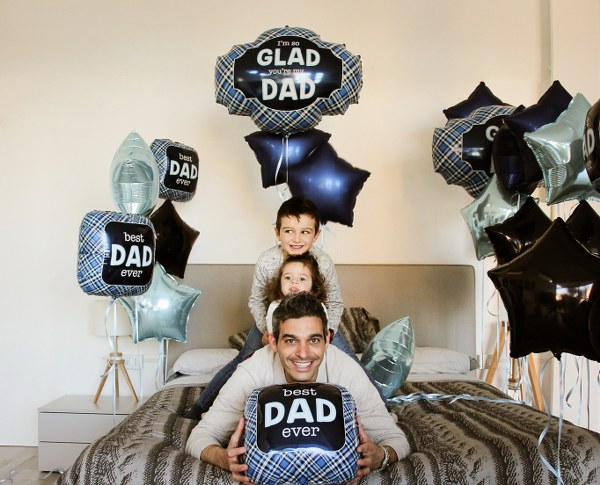 18" Τετράγωνο Μπαλόνι Best Dad Ever Καρό