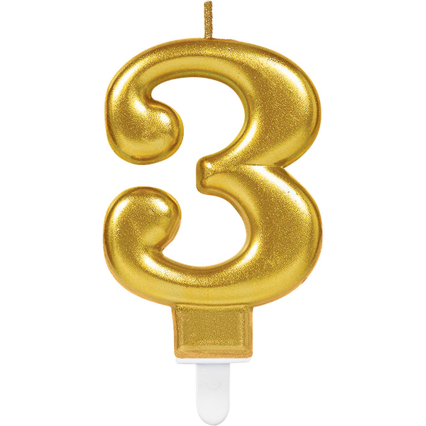 Κερί Χρυσό 3 Sparkling Celebrations Gold / 8 εκ ύψος